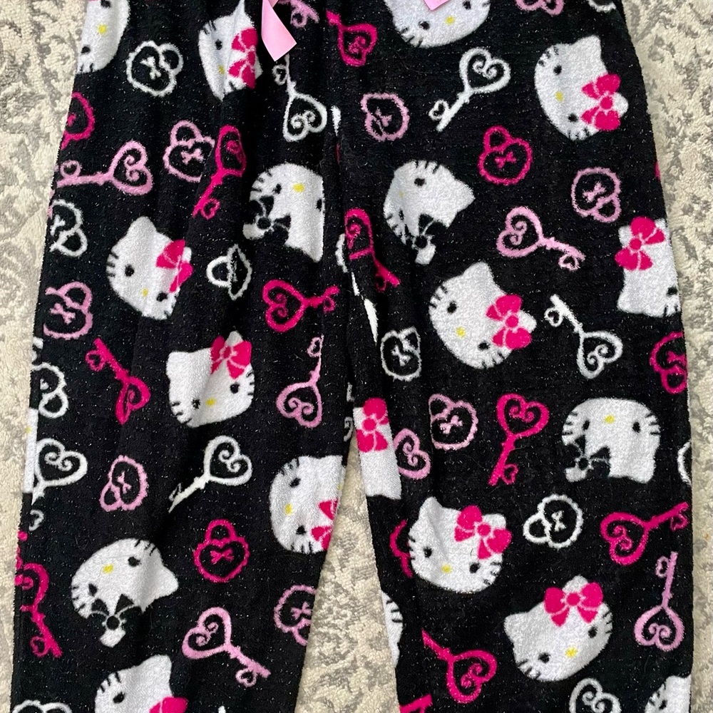 Hello Kitty Black and Pink sparkle Pajama bottom 2X